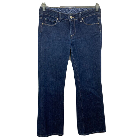 Paige Premium Jeans Womens Sz 28 Hollywood Hills Blue Straight Leg Bootcut Flare - Picture 1 of 9